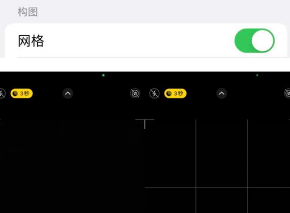 龙井苹果手机维修网点分享iPhone如何开启九宫格构图功能